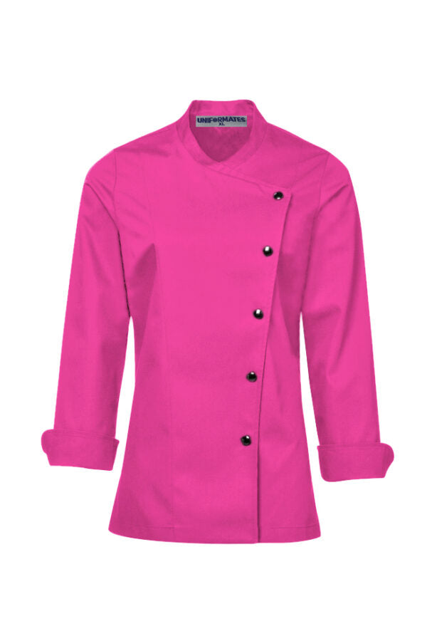 Long Sleeves New Chef Coat Jacket Uniform for women ideal for food service, Caterers and Culinary professional.